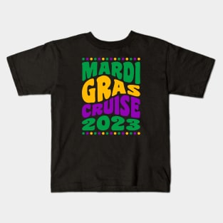 Mardi Gras Cruise 2023 Matching Group Family Vacation Kids T-Shirt